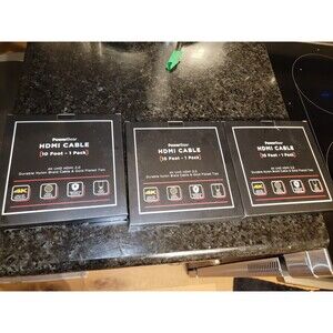 PowerBear‎ HDMI Cable 10 Ft 4K UHD HDMI 2.0 Nylon Braid Cable & Gold Plated Tips